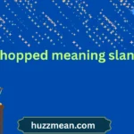 chopped meaning slang
