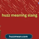 huzz meaning slang