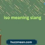 iso meaning slang