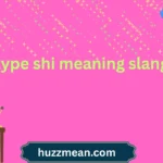 type shi meaning slang