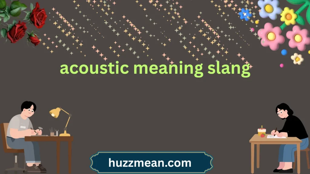 acoustic meaning slang