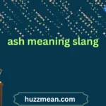 ash meaning slang