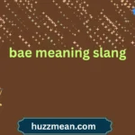 bae meaning slang