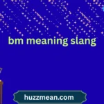 bm meaning slang