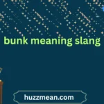 bunk meaning slang
