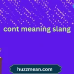 cont meaning slang