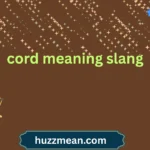 cord meaning slang