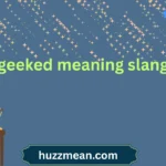 geeked meaning slang