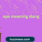ops meaning slang