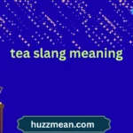 tea slang meaning