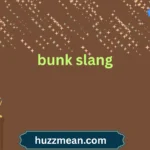 bunk slang
