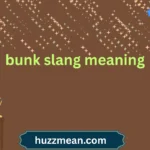 bunk slang meaning