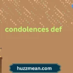 condolences def