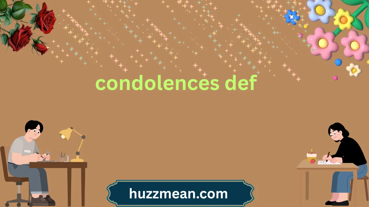 condolences def