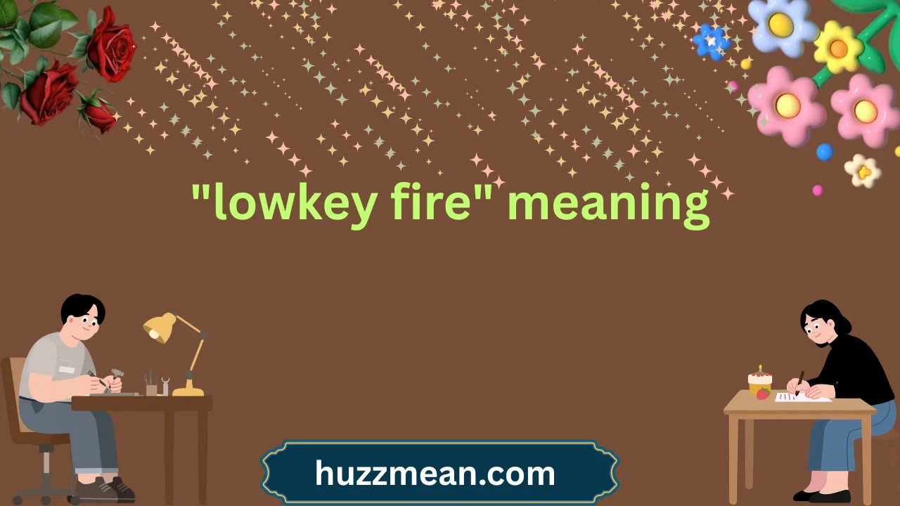 "lowkey fire" meaning