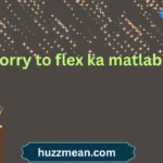sorry to flex ka matlab