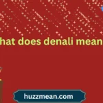 what does denali mean