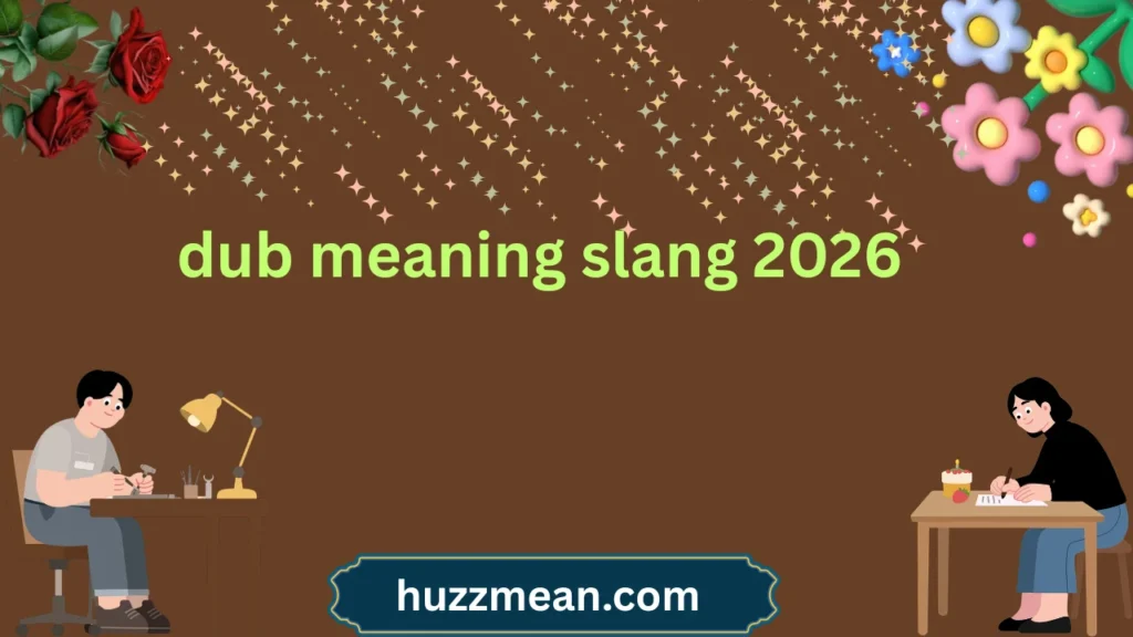 dub meaning slang