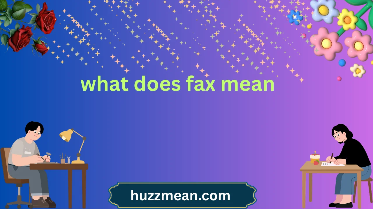 what does fax mean