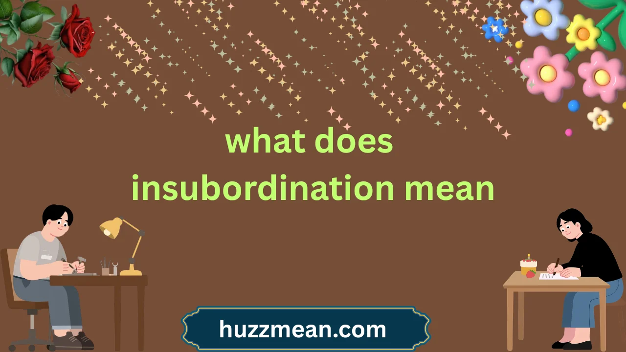 what does insubordination mean