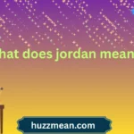 what does jordan mean