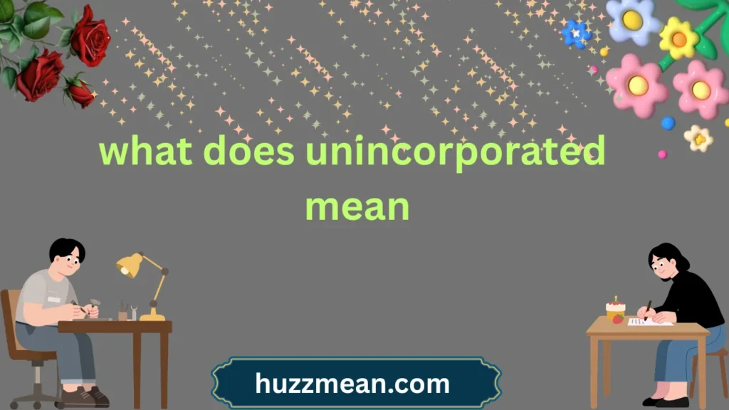 what does unincorporated mean