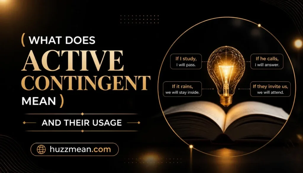 what does active contingent mean