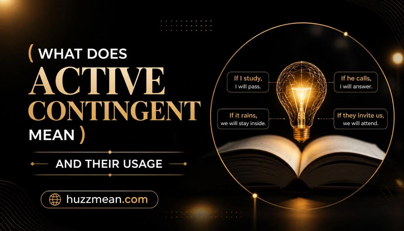 what does active contingent mean