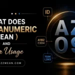 what does alphanumeric mean