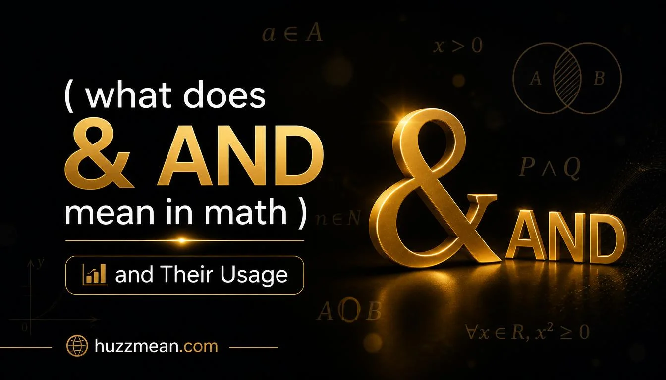 what does and mean in math