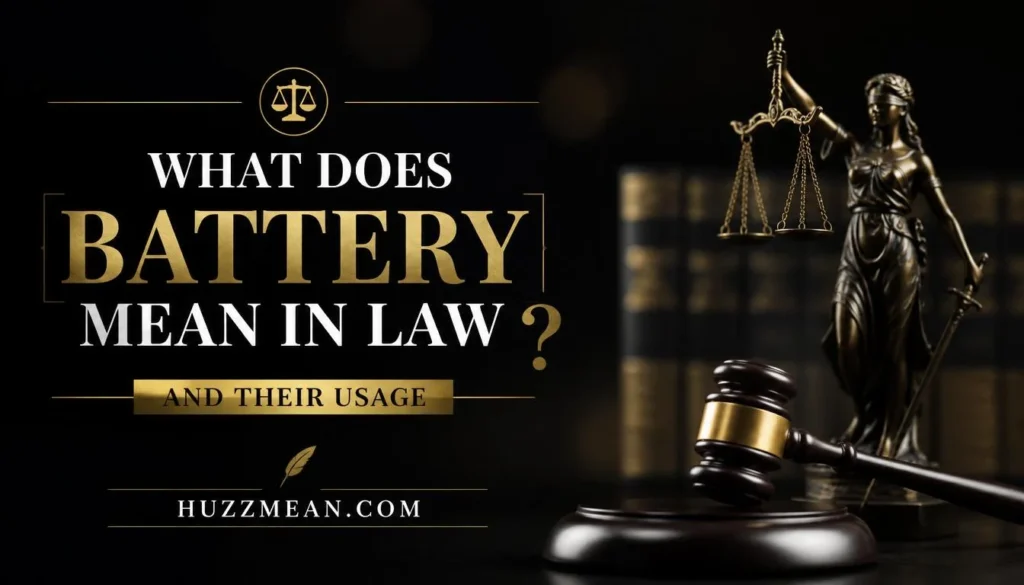 what does battery mean in law