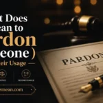 what does it mean to pardon someone