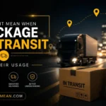 what does it mean when a package is in transit
