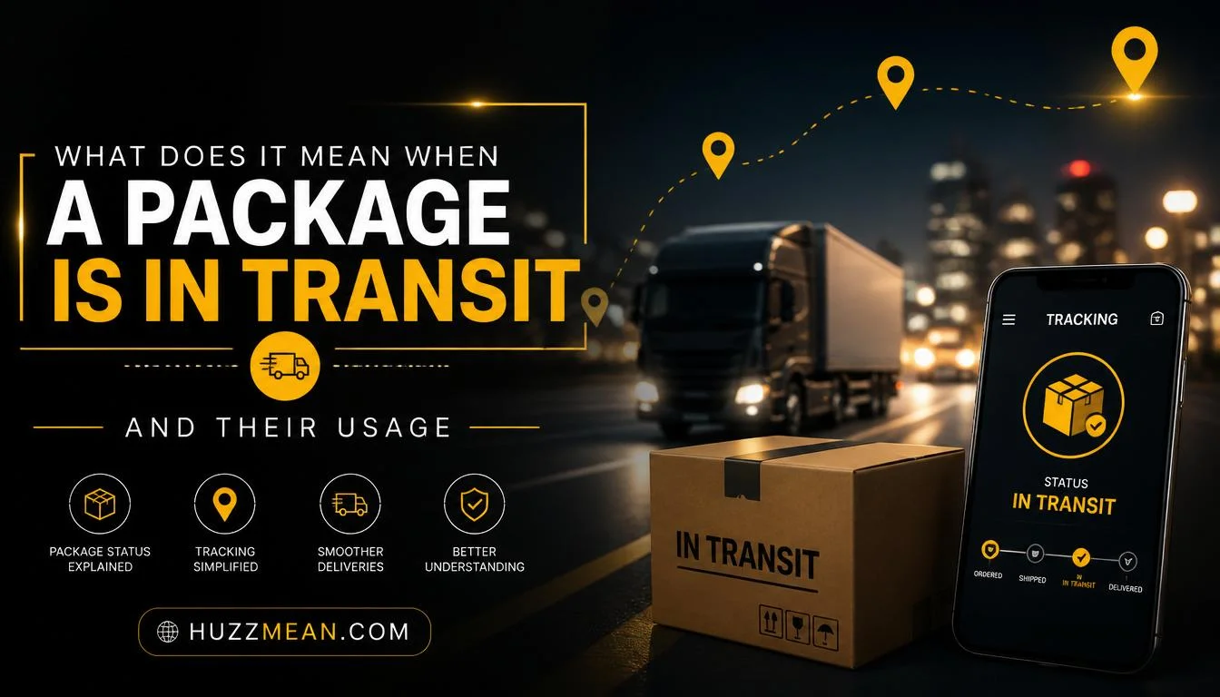what does it mean when a package is in transit