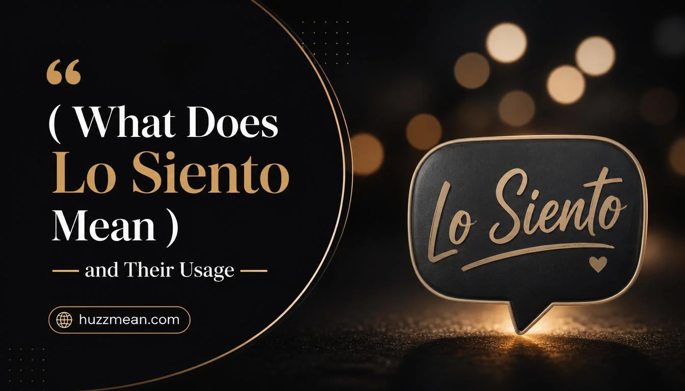 what does lo siento mean