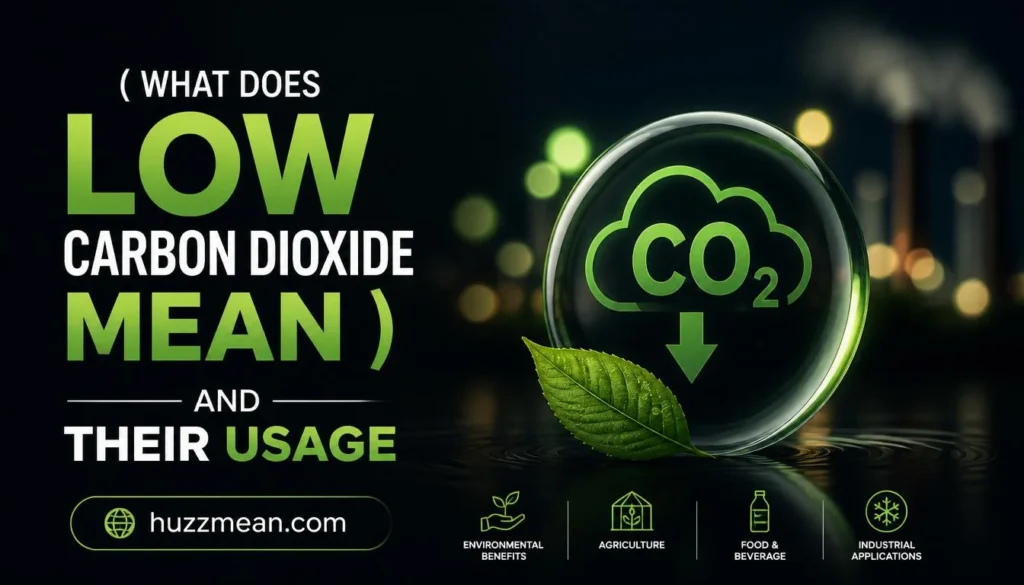 what does low carbon dioxide mean