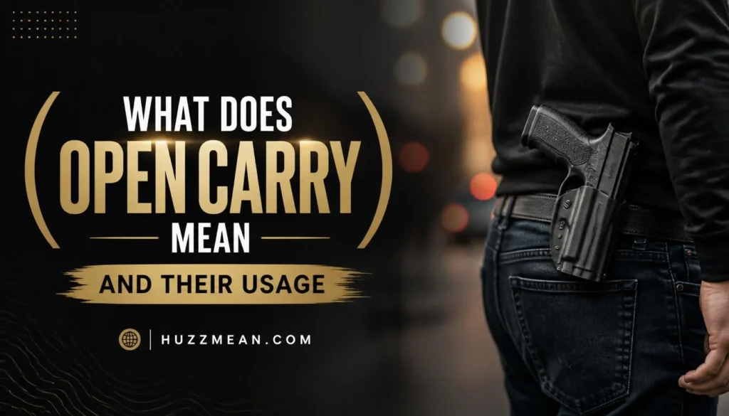 what does open carry mean