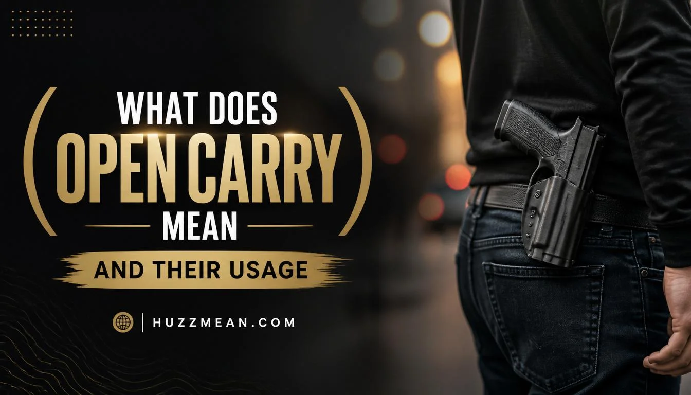what does open carry mean