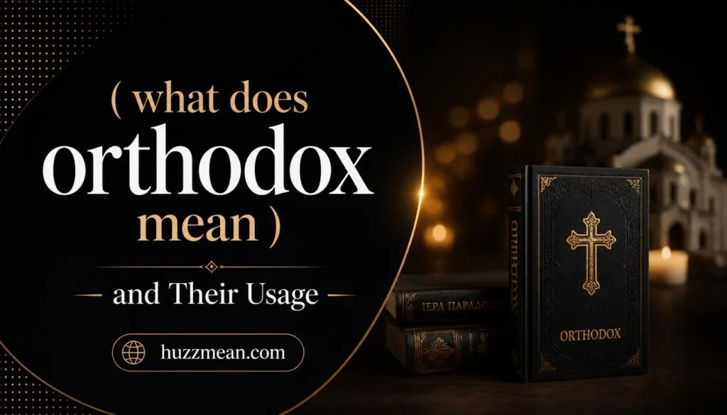 what does orthodox mean