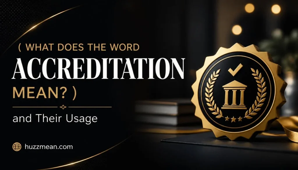 what does the word accreditation mean